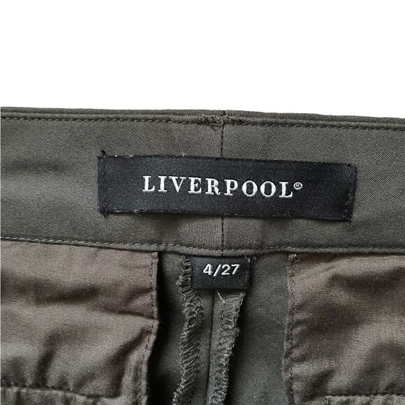 LIVERPOOL Harper Bootcut Pants Olive Green Size 4/27 - Picture 6 of 6